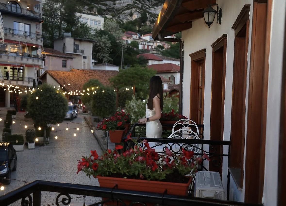 Evening atmosphere on the balcony